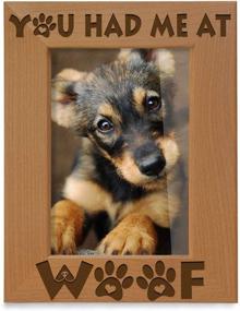 img 4 attached to 🐾 KATE POSH - Engraved Natural Wood Picture Frame: You had me at Woof - Ideal for New Puppy, Memorial & Best Dog Ever Gifts (4x6-Vertical)