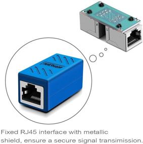 img 1 attached to 5-Pack RJ45 Coupler Ethernet Extension for Cat7/Cat6/Cat5e/Cat5 Network Cable - Female to Female Network Connectors (Blue)