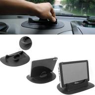 🚗 hitcar in-car dashboard anti-slip smart stand: larger size silicone mat pad for psp, gps, tablet, mobile phone, iphone, pda - effective holder mount logo