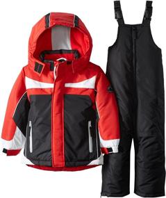 img 2 attached to ❄️ Rothschild Little Snowboard Snowsuit in Charcoal for Boys - Jackets & Coats