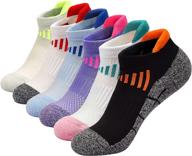 6 pack of women's low cut cushioned breathable running performance sport tab cotton socks логотип