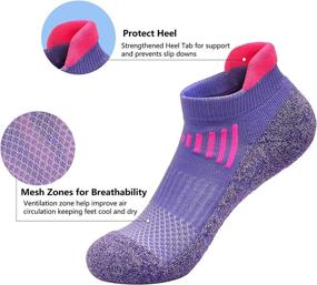 img 3 attached to 6 Pack of Women's Low Cut Cushioned Breathable Running Performance Sport Tab Cotton Socks