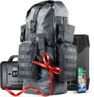🎒 40l mission darkness dry shield faraday backpack // waterproof tactical backpack with molle webbing & packs // signal blocking, anti-tracking, emp shield, data privacy for mobile devices & electronics логотип