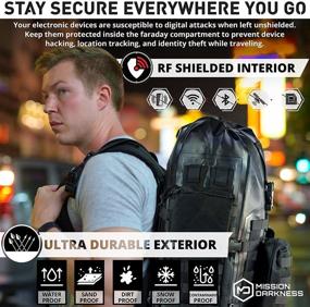 img 1 attached to 🎒 40L Mission Darkness Dry Shield Faraday Backpack // Waterproof Tactical Backpack with MOLLE Webbing & Packs // Signal Blocking, Anti-tracking, EMP Shield, Data Privacy for Mobile Devices & Electronics