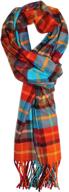 ted jack classic cashmere checkered women's accessories and scarves & wraps logo