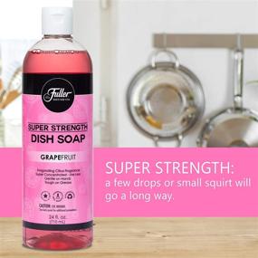 img 2 attached to 🍽️ Fuller Brush Super Strength Liquid Dish Soap: Powerful & Economical Choice for Sparkling Clean Dishes, Utensils, Countertops – Invigorating Grapefruit Fragrance