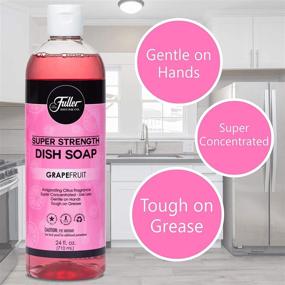 img 3 attached to 🍽️ Fuller Brush Super Strength Liquid Dish Soap: Powerful & Economical Choice for Sparkling Clean Dishes, Utensils, Countertops – Invigorating Grapefruit Fragrance