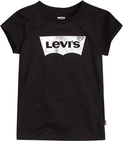 img 2 attached to 👚 Levis Little Batwing T Shirt Metallic Girls' Clothing: Shimmering Style for Fashionable Young Girls