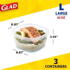 img 3 attached to 🍱 Glad Food Storage Containers - Tall Entrée Container - 42 oz - Set of 3