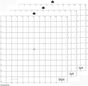 img 4 attached to 🔪 Diyit StandardGrip Cutting Mat for Silhouette Cameo 4/3/2/1- Gridded (3 PCS, 12x12) Cutting Mat: Perfect for Accurate Silhouette Cameo Projects