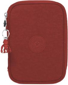 img 1 attached to 🎨 Kipling Women's 100 Pens Printed Case: Art Supplies & Makeup Travel Organizer - Brick Red RM