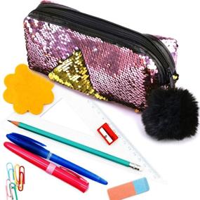 img 3 attached to Phogary Cosmetic Reversible Portable Students Travel Accessories