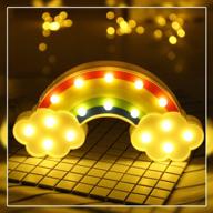 guocheng rainbow marquee night light battery operated led night table lamps for children bedroom nursery логотип