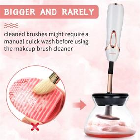 img 2 attached to 🌈 DOTSOG 2021 Upgraded Makeup Brush Cleaner and Dryer Machine -Super-Fast Electric Brush Cleaning Spinner- Automatic Makeup Brush Tool for Efficient Cleaning (White)