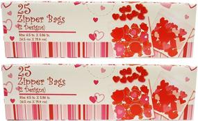 img 2 attached to ❤️ Valentine Zipper Bags: 50 Heart-Designed Pouches, 6.5x5.86IN