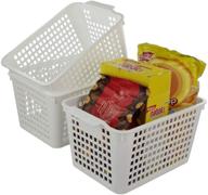 📦 fiazony 6-pack white plastic storage basket for convenient office organization logo