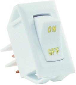 img 1 attached to JR Products 12585 White SPST On/Off Switch with Clear Labels - Reliable & Convenient Control