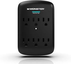 img 4 attached to 🔌 Monster Wall Tap Surge Protector: 6-Outlet Power Surge Protector with Wall Mount for Ultimate Protection of Computers, Home Theatre, Appliances, and Office Equipment, Black