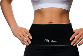 img 3 attached to 🏃 Fit-Flux Premium Running Belt for Women & Men - Fitness Workout Belt for Runners - iPhone 6 Plus - Black High Tech Level Spandex Material - Unisex Design - 100% Satisfaction Guaranteed