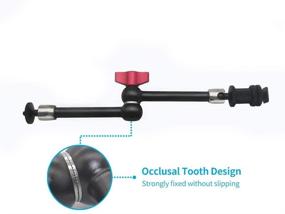 img 3 attached to 🔧 Hemmotop Magic Arm 11 дюймов: Окончательное крепление с супер зажимом для GoPro, iPhone, ЖК-мониторов - Настроенные, Сочленяющие трения Руки