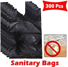 img 2 attached to 👜 Convenient 300-Count Personal Disposal Bags for Women | Black Sanitary Waste Bags for Sanitary Napkins