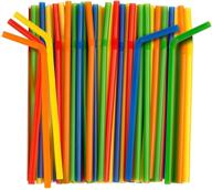 🥤 giant bendable smoothie straws [100 pack] - assorted colors for sipping bliss logo