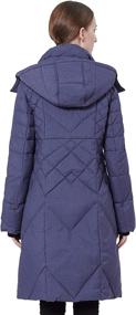 img 3 attached to Orolay Women's Hooded Down Jacket Winter Long Coat: Snap Button Puffer Jacket in Dark Grey