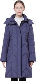 img 1 attached to Orolay Women's Hooded Down Jacket Winter Long Coat: Snap Button Puffer Jacket in Dark Grey