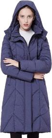 img 2 attached to Orolay Women's Hooded Down Jacket Winter Long Coat: Snap Button Puffer Jacket in Dark Grey