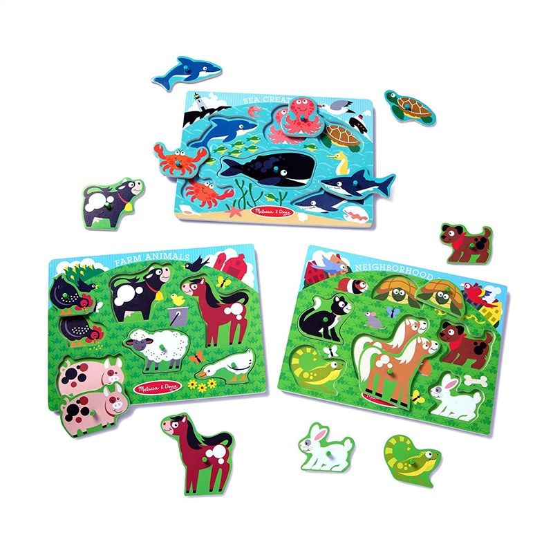 melissa doug animals wooden puzzles puzzles 로고