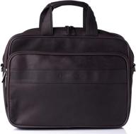 👜 colombian leather 15.6” laptop briefcase portfolio by alpine swiss - messenger bag logo