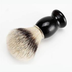 img 2 attached to 🪒 Bassion Hand Crafted Shaving Brush: Men's Luxury Salon Tool with Hard Wood Handle - Perfect Father's Day Gift from Daughter, Wife or Kids