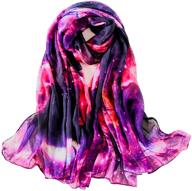 chic and celestial: joyjuly starry sky galaxy star space printing chiffon long wrap scarves – an enchanting gift set! logo