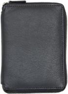 genuine leather zip around wallet passport women's handbags & wallets logo