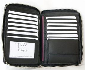 img 2 attached to Genuine Leather Zip Around Wallet Passport Women's Handbags & Wallets