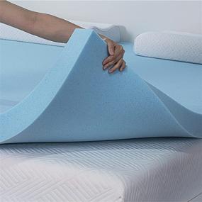 img 4 attached to Двухдюймовый матрасный топпер с гелевым покрытием и памятью "Memory Foam" - Мягкий матрасный прокладка - Размер "Queen" - Сертифицировано по CertiPUR-US.