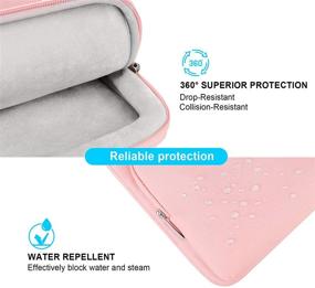 img 3 attached to 👜 Lacdo 360° Protective Laptop Shoulder Bag Sleeve Case for 13 Inch MacBook Air/Pro/Surface Book/HP Acer ASUS, Pink