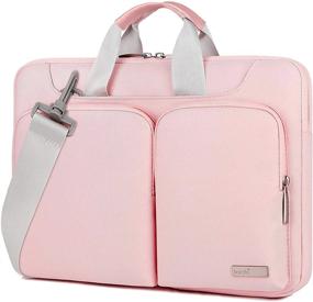 img 4 attached to 👜 Lacdo 360° Protective Laptop Shoulder Bag Sleeve Case for 13 Inch MacBook Air/Pro/Surface Book/HP Acer ASUS, Pink