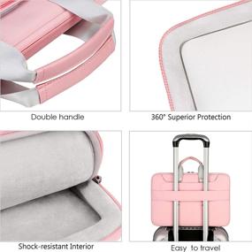 img 1 attached to 👜 Lacdo 360° Protective Laptop Shoulder Bag Sleeve Case for 13 Inch MacBook Air/Pro/Surface Book/HP Acer ASUS, Pink