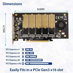 img 2 attached to 🔌 SI-PEX40142: 5-слотовая M.2 B-Key SATA Base SSD расширительная карта с полосой пропускания PCI-e 3.0 x2, требует слот x16.