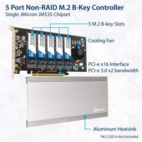 img 3 attached to 🔌 SI-PEX40142: 5-слотовая M.2 B-Key SATA Base SSD расширительная карта с полосой пропускания PCI-e 3.0 x2, требует слот x16.