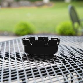 img 1 attached to 🚬 Convenient 4-Pack of 2Ct Black Ashtrays: A Must-have for Every Smoker!