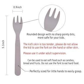 img 1 attached to Set of 12 Bamboo Kids Spoons & Forks for Baby Feeding, Toddler Cutlery Set, Eco-Friendly Tableware for Baby, Toddler, Kids, Bamboo Toddler Dishes & Dinnerware Sets