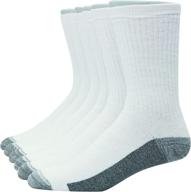 hanes ultimate men's ultra cushion freshiq odor control crew socks, 6-pack with moisture-wicking properties logo