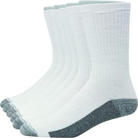 img 4 attached to Hanes Ultimate Men's Ultra Cushion FreshIQ Odor Control Crew Socks, 6-Pack with Moisture-Wicking Properties