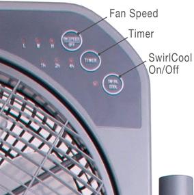 img 1 attached to 🌀 Silver Air Innovations 12-inch Swirl Cool 2-in-1 Fan with Convenient Cord Wrap