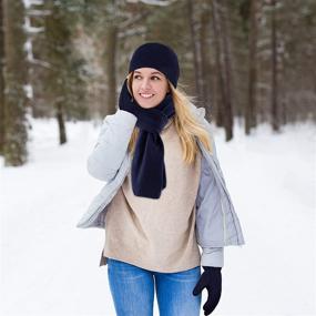 img 1 attached to URATOT 4 Pack Women's Winter Warm Set - Thickened Polar Fleece Gloves, Beanie Hat, Scarf, and Earmuff