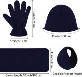 img 4 attached to URATOT 4 Pack Women's Winter Warm Set - Thickened Polar Fleece Gloves, Beanie Hat, Scarf, and Earmuff