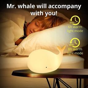 img 3 attached to 🐳 Goline Whale Baby Night Light: Adorable Lamp for Kids' Bedroom Decor and Birthday Gifts - Silicone Nursery Kids Nightlight for Girls, Boys, and Toddlers