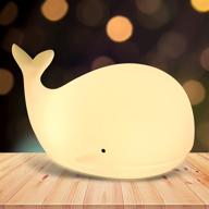 🐳 goline whale baby night light: adorable lamp for kids' bedroom decor and birthday gifts - silicone nursery kids nightlight for girls, boys, and toddlers логотип